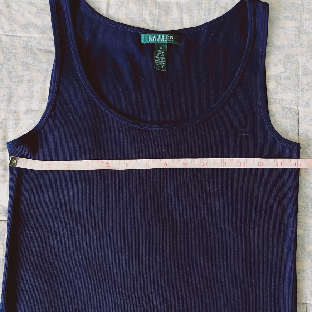 Ralph Lauren Women's Blue Tank Top Size M - Picture 7 of 9